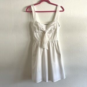 Zara Basic XS Lined White Full Skirt Cotton Fairy Cottage Spring Summer Dress